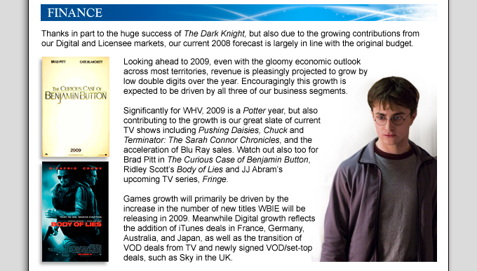 WARNER HOME VIDEO INTERNATIONAL NEWSLETTER SEPTEMBER 2008